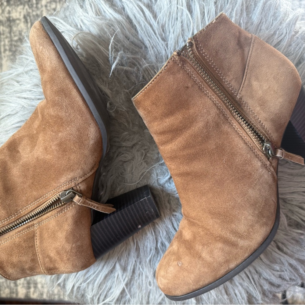 Cole Haan Tan Suede Ankle Booties